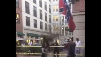 Black Lives Matter Leader Muhiyidin d’Baha Was Arrested For Grabbing A Protester’s Confederate Flag
