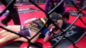 A Cornerman Had To Jump Into The Cage To Save His Fighter From Being Choked To Death