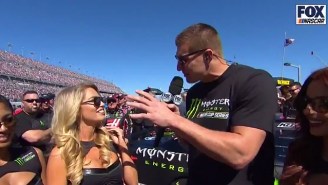 Rob Gronkowski Not-So-Subtly Tried To Get A Monster Girl To Say ’69’ On Live TV