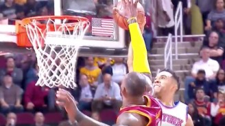 LeBron James Ruthlessly Pinned This Courtney Lee Dunk Attempt Against The Backboard
