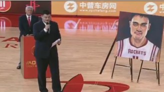 Yao Ming Had His Jersey Immortalized With Other Rockets Legends Friday