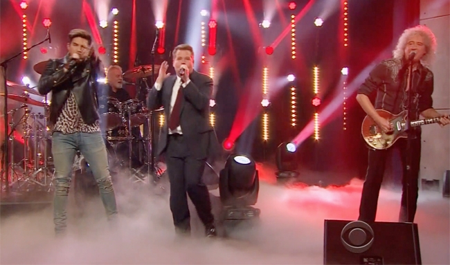 [watch] Adam Lambert Queen Sing-off On 'late Late Show' Video