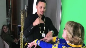 Stephen Curry Couldn’t Wait To Break Out His Moves With ‘Dance Cam Mom’