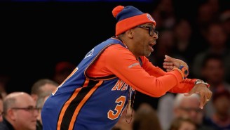 Spike Lee Joined #TeamOak By Rocking A Throwback Charles Oakley Jersey On Sunday