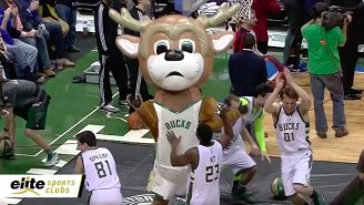 The Bucks Inflatable Mascot Looked Like Giannis Antetokounmpo On This Hilarious Dunk