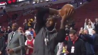 LeBron May Have Trolled Lonzo Ball With This Awkward Pre-Game Shooting Drill