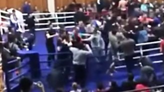 A Massive Ring-Crashing Brawl Broke Out During The Dagestan MMA Championships