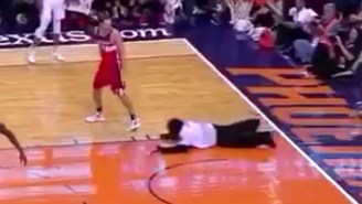 The Suns’ Gorilla Mascot Nearly Interrupted A Game By Sliding Head-First Onto The Court