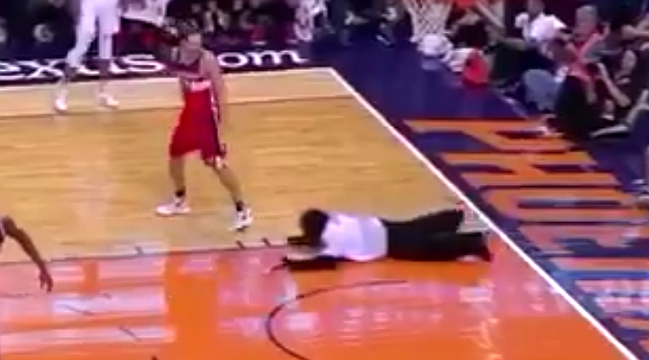 The Phoenix Suns' Gorilla Mascot Slid Head-First Onto The Court