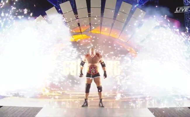 Goldberg makes his entrance during WrestleMania 33