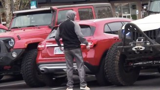 Two Jeep Drivers Demonstrate The Perfect Way To Exact Revenge On Someone Parked Like A Jerk