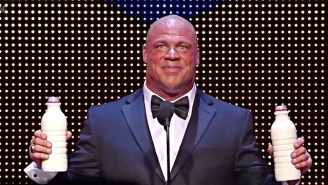 Kurt Angle Enters The WWE Hall of Fame With A Song In His Heart And Milk All Over