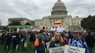 Thousand Participate In Tax Day March Calling On Donald Trump To Release His Tax Returns