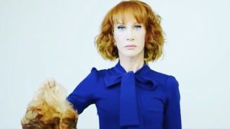 Kathy Griffin Is Under Fire For Holding Donald Trump’s Bloody Decapitated Head In A Photoshoot