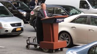 ‘SNL’ Host Melissa McCarthy Was Spotted Riding Around New York On A Podium As Sean Spicer