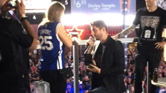 Watch As Two Sixers Fans Got Engaged At An NBA Draft Lottery Party