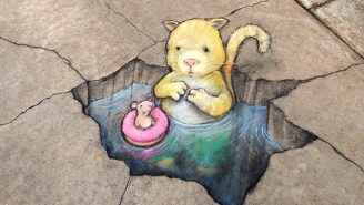 This Chalk Artist Transforms Concrete Into A Whimsical Fantasy World