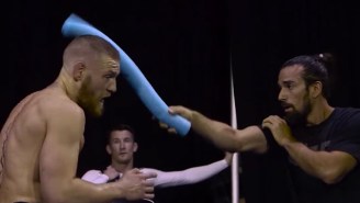 The Infamous Pool Noodle Trainer Is Back As McGregor Prepares For Mayweather In A Weird New Video