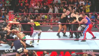 Watch Brock Lesnar And Samoa Joe Kick Off WWE Raw With A Locker Room-Clearing Brawl