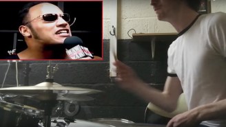Watch This Drummer Play Along To A Classic Promo From The Rock