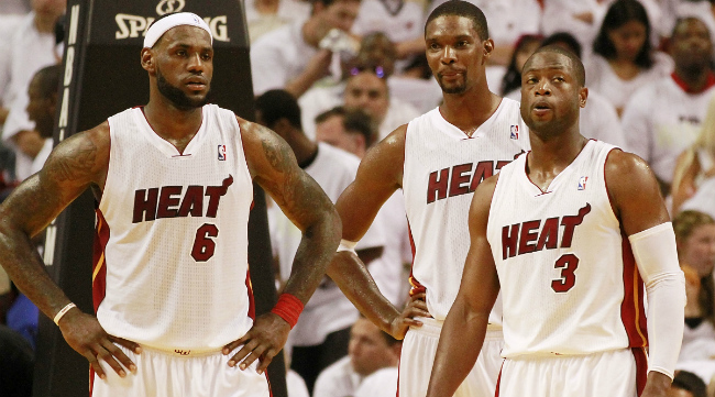 dwyane wade and lebron james and chris bosh