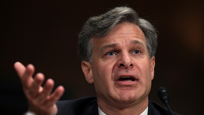 Christopher Wray Discusses Don Trump Jr.'s Email Scandal At Testimony