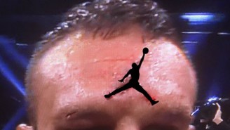 A Fighter Had The Jumpman Logo Bashed Into His Forehead At Bellator 181