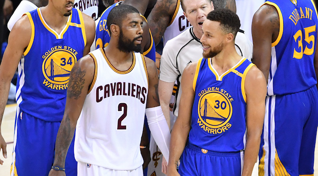 Golden State Warriors: Steph Curry, Kyrie Irving mocking LeBron James?