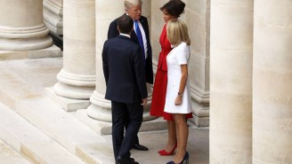 Try Not To Cringe As Trump Tells The First Lady Of France That She’s In ‘Beautiful’ Physical Shape