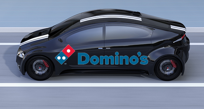 dominos autonomous car