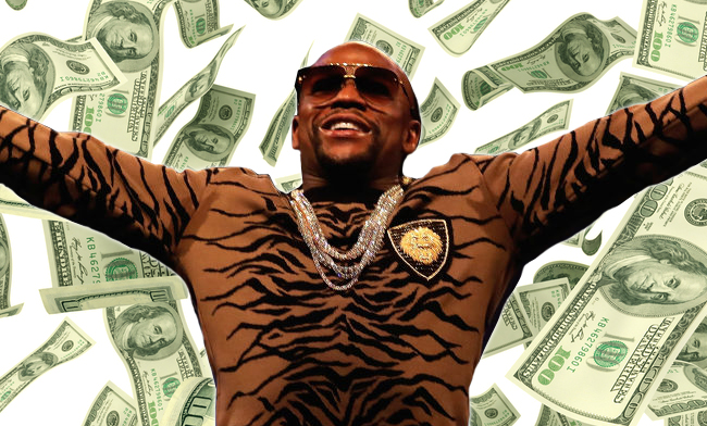 Floyd Mayweather Proves He Got More Money Than Most Rappers 