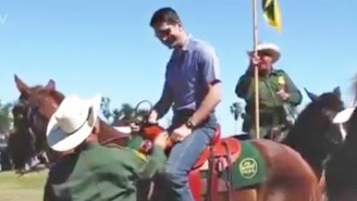 Paul Ryan Awkwardly Rode On A Horse To The Border To Promote Trump’s Wall