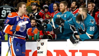 NHL MVP Connor McDavid Played Hockey-Style Carnival Games With A Sharks Star