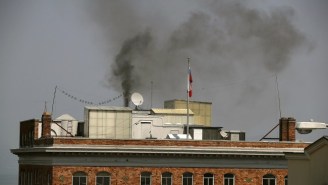 Smoke Billows Out Of The Russian Consulate In San Francisco After The State Department Orders Its Closure