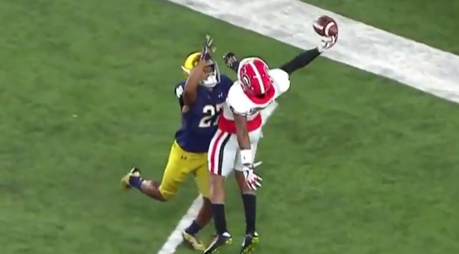 A Georgia WR Gave Us An Early Catch Of The Year Submission