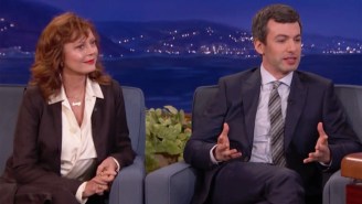 Nathan Fielder Worries He’ll Spoil His Appearance On ‘Conan,’ So He Brings Susan Sarandon As A Backup