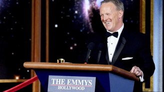 Only One Person Would Talk To Sean Spicer Backstage At The Emmys, And It Was Sadly Adorable
