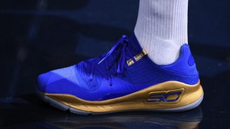 Steph Curry Gave Us A Good Look At A Blue-Gold Colorway Of The Under Armour ‘Curry 4 Low’