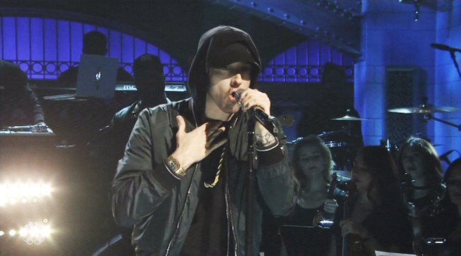 Eminem's 'Walk On Water' 'SNL' Performance Added His Biggest Hits