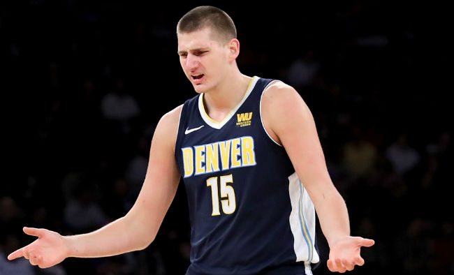 Nikola Jokic Rolled On The Ground In Pain After Hurting His Left Ankle