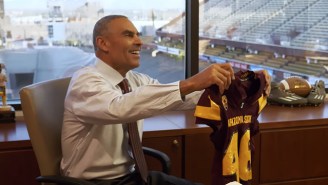 Herm Edwards Had An Eventful First Day At Arizona State And Learned About Jerseys