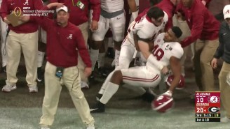 An Alabama Player Snapped On The Sidelines And The Internet Had A Field Day
