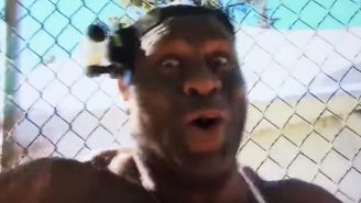 Here’s Bob Sapp Wearing A Steak Necklace And Participating In A Feat Of Strength With A Live Bear