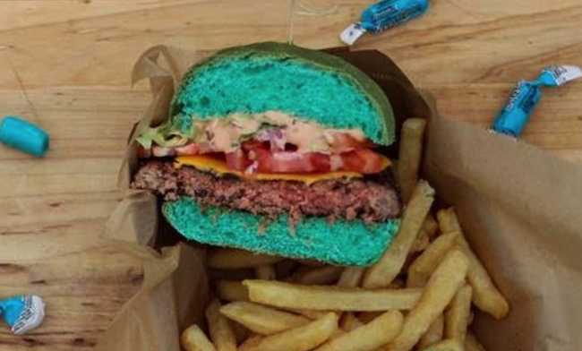 They had these “teal burgers” at the Jacksonville Jaguars game