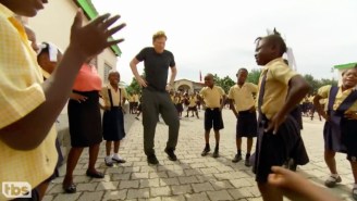 Conan Charms Schoolkids In Port-au-Prince During His Tour Of Haiti