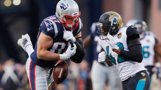 Rob Gronkowski Was Forced To The Locker Room After A Helmet-To-Helmet Hit