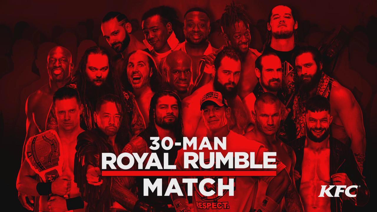 wwe royal rumble 2018 matches
