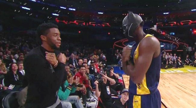 Chadwick Boseman Helped Victor Oladipo With A Black Panther Dunk