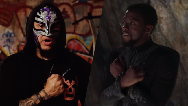 Check Out Rey Mysterio S Incredible Black Panther Gear