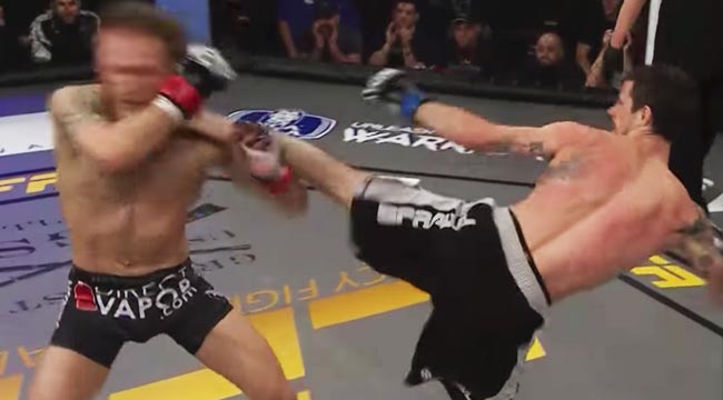 An MMA Fighter Won By Blasting His Opponent With A Superkick An MMA Fighter Won By Blasting His Opponent With A Superkick